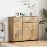 Vidaxl dressoir florin 88,5 x 30,5 x 73 cm artisan eiken bewerkt hout
