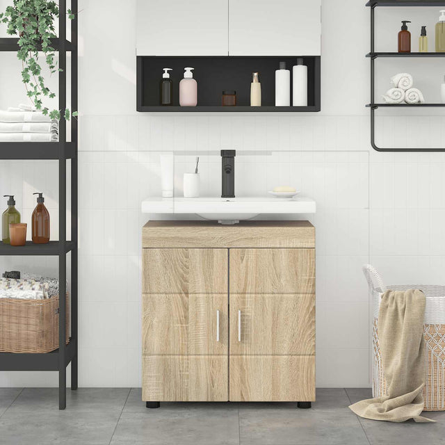 Vidaxl badkamerkastenset tulum sonoma eiken 60 x 34 x 63 cm