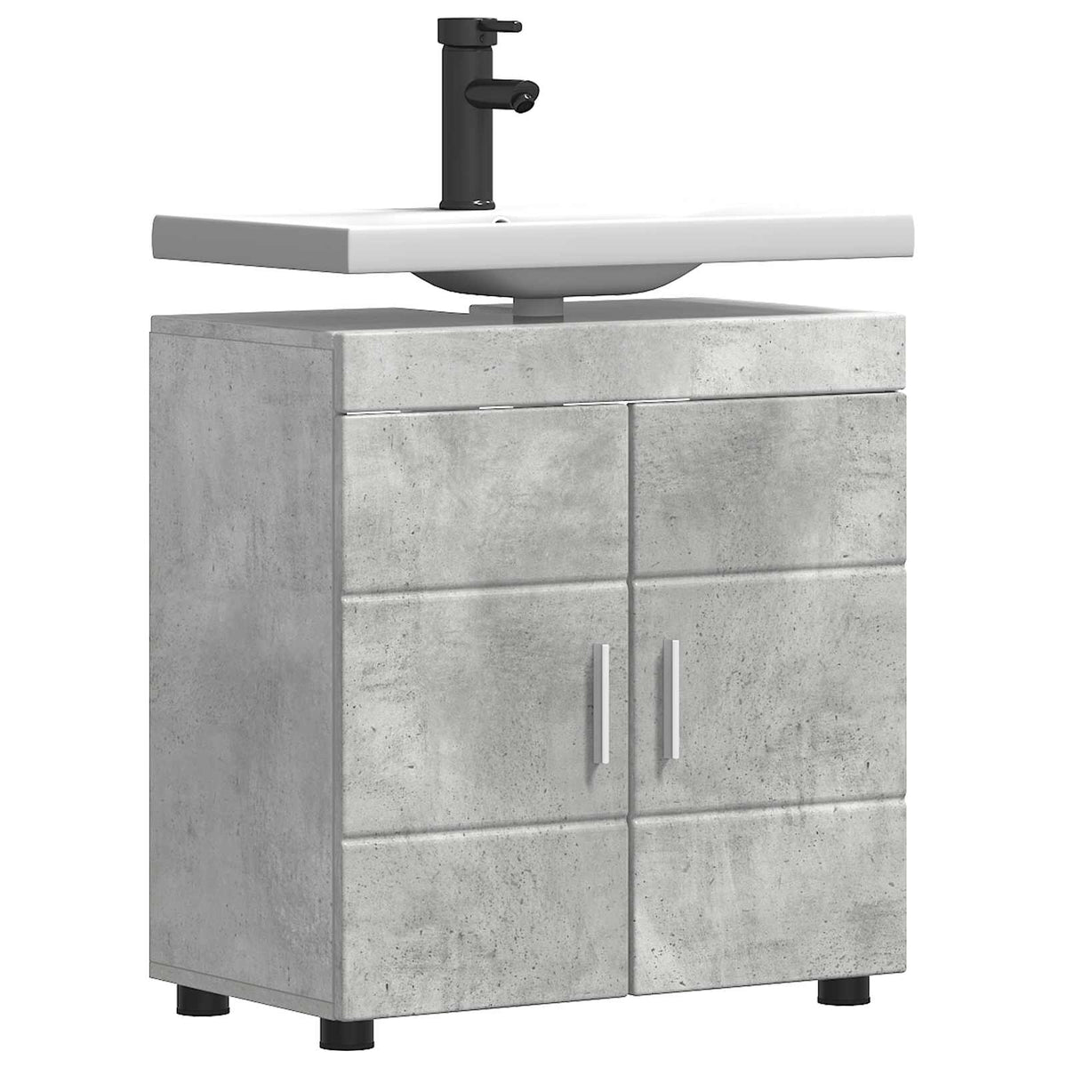 Vidaxl badkamerkastenset tulum beton grijs 60 x 34 x 63 cm