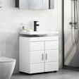 Vidaxl badkamerkastenset tulum hoogglans wit 60 x 34 x 63 cm