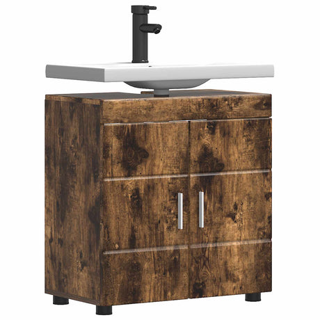 Vidaxl badkamerkastenset tulum gerookt eiken 60 x 34 x 63 cm