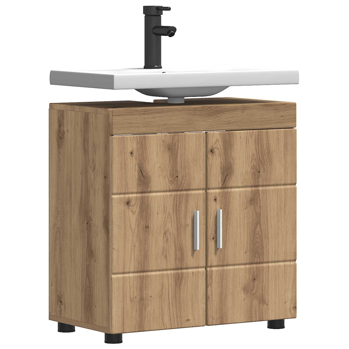 Vidaxl badkamerkastenset tulum artisan eiken 60 x 34 x 63 cm