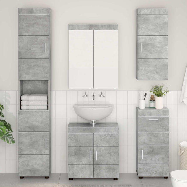 Vidaxl badkamer wandkast tulum beton grijs 37 x 24,5 x 86 cm