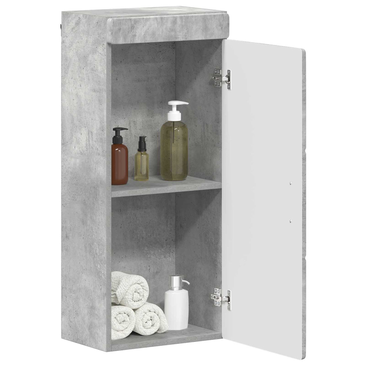 Vidaxl badkamer wandkast tulum beton grijs 37 x 24,5 x 86 cm