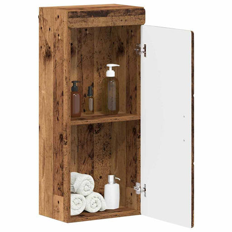 Vidaxl badkamer wandkast tulum oudhout 37 x 24,5 x 86 cm bewerkt hout