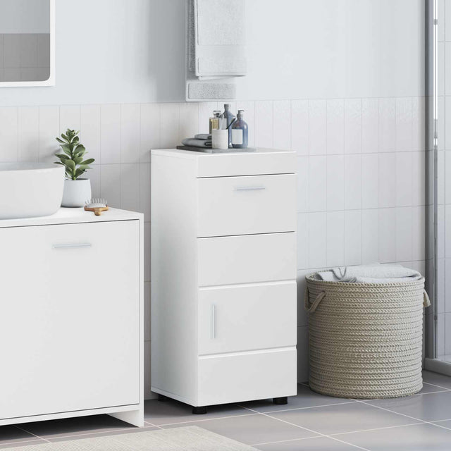 Vidaxl badkamerkastenset tulum hoogglans wit 37 x 31,5 x 82 cm