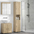 Vidaxl badkamerkastenset tulum sonoma eiken 37 x 31,5 x 203 cm