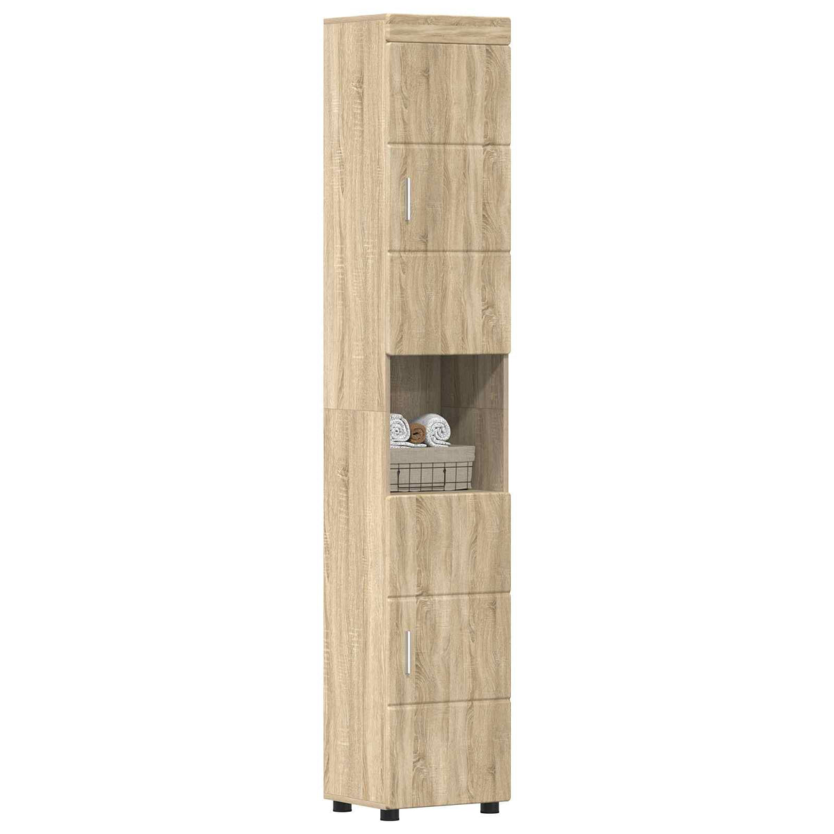 Vidaxl badkamerkastenset tulum sonoma eiken 37 x 31,5 x 203 cm