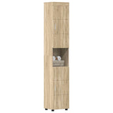 Vidaxl badkamerkastenset tulum sonoma eiken 37 x 31,5 x 203 cm