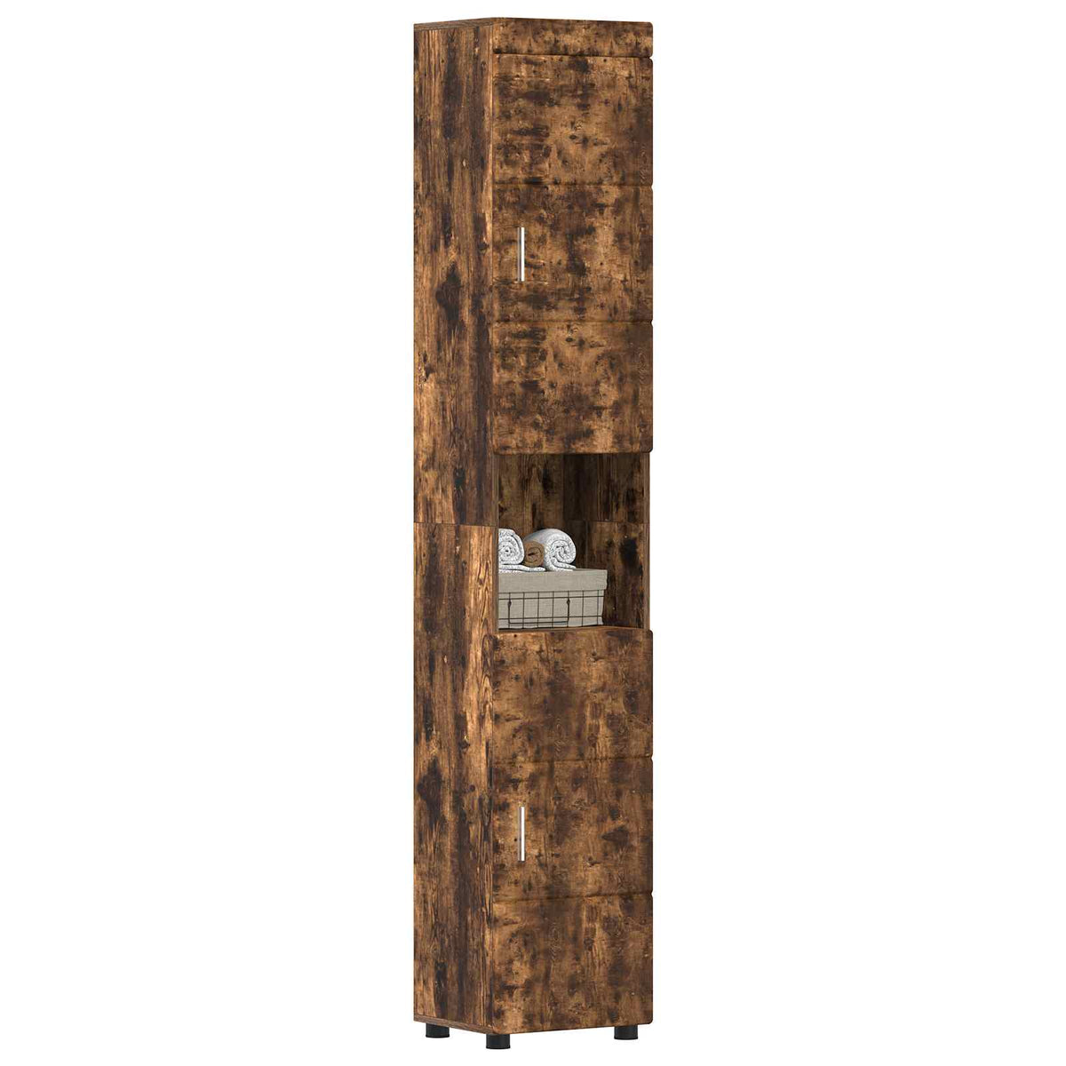 Vidaxl badkamerkastenset tulum gerookt eiken 37 x 31,5 x 203 cm