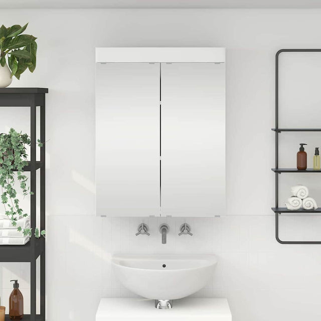 Vidaxl badkamer spiegelkast tulum wit 60 x 16,5 x 78 cm bewerkt hout
