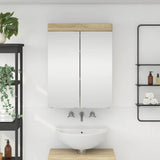 Vidaxl badkamer spiegelkast tulum sonoma eiken 60 x 16,5 x 78 cm
