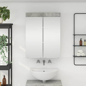 Vidaxl badkamer spiegelkast tulum beton grijs 60 x 16,5 x 78 cm