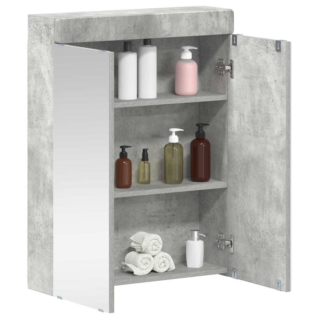 Vidaxl badkamer spiegelkast tulum beton grijs 60 x 16,5 x 78 cm