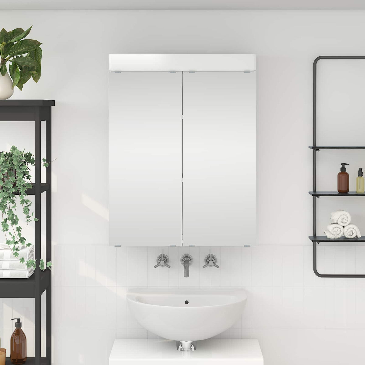 Vidaxl badkamer spiegelkast tulum hoogglans wit 60 x 16,5 x 78 cm