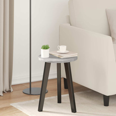 Vidaxl tafelblad ø 30 x 1,5 cm rond bewerkt hout betongrijs