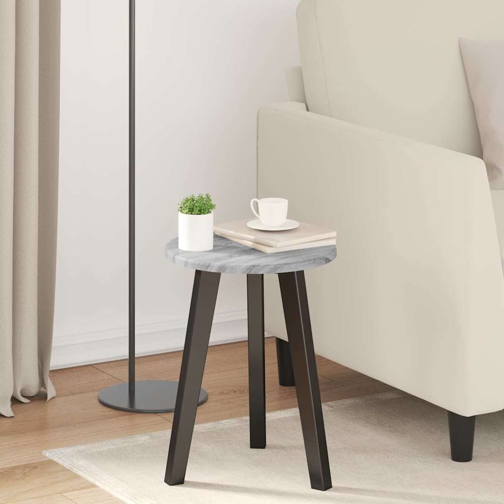Vidaxl tafelblad ø 30 x 1,5 cm rond bewerkt hout grijs sonoma