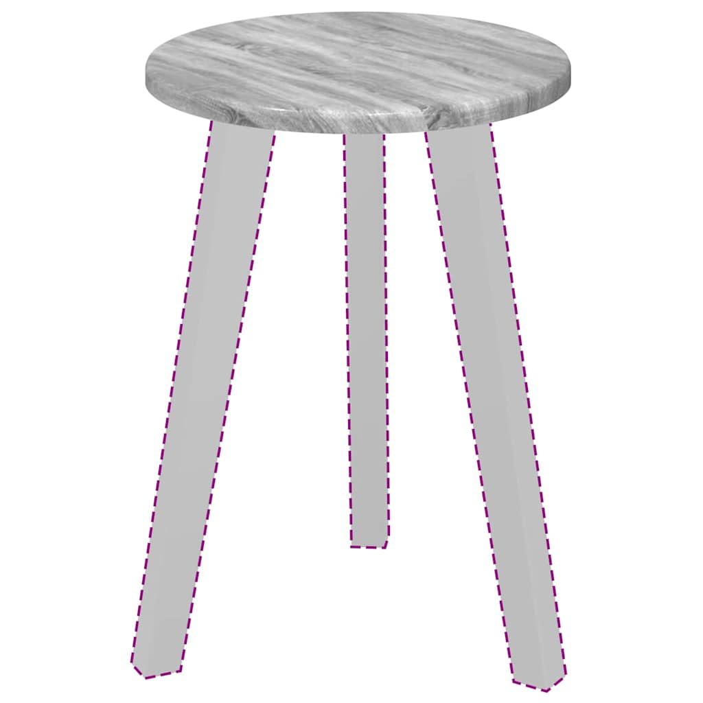 Vidaxl tafelblad ø 30 x 1,5 cm rond bewerkt hout grijs sonoma