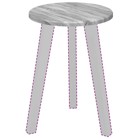 Vidaxl tafelblad ø 30 x 1,5 cm rond bewerkt hout grijs sonoma
