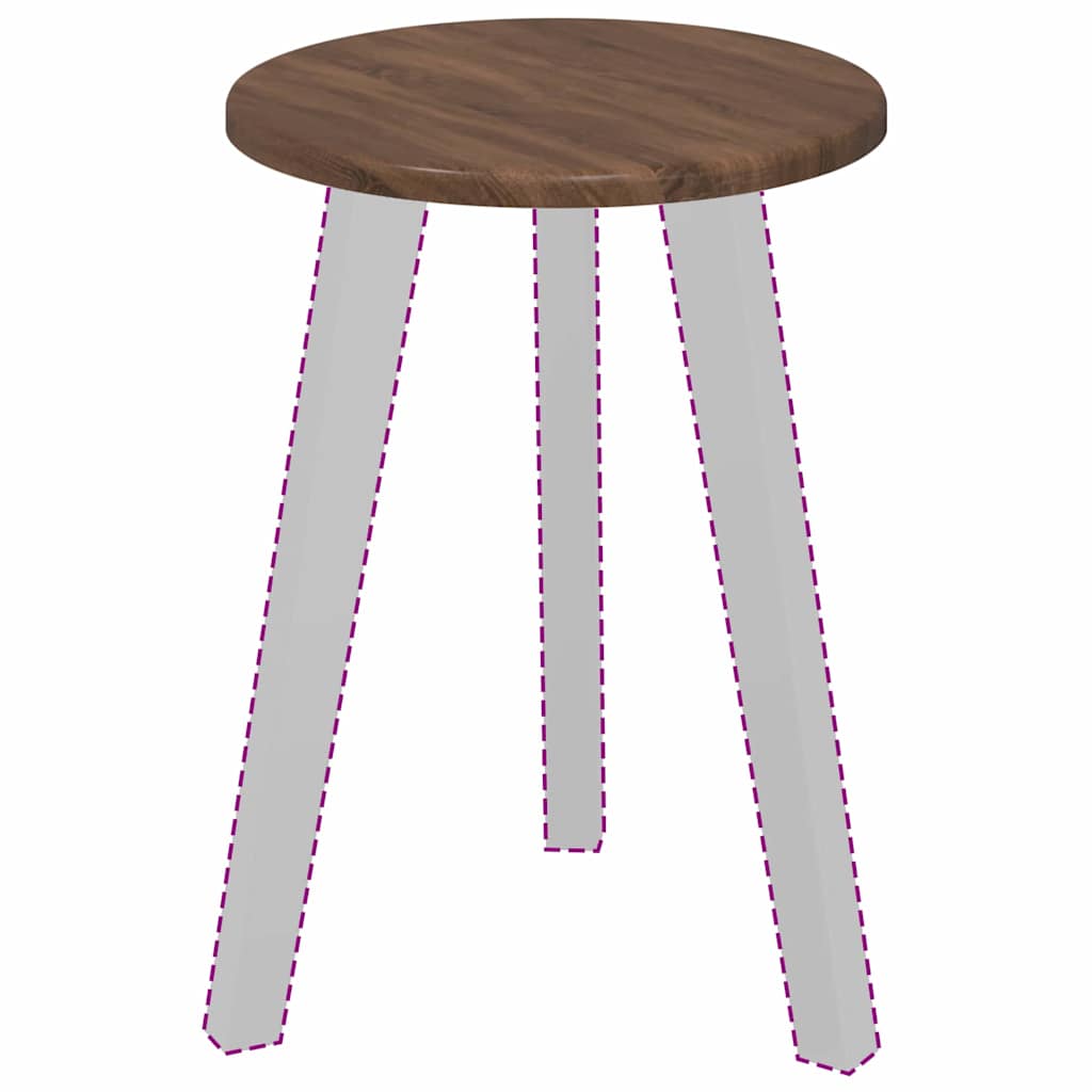 Vidaxl tafelblad ø 30 x 1,5 cm rond bewerkt hout bruin eiken
