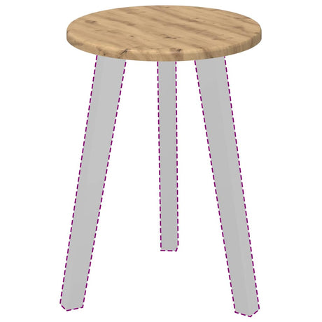 Vidaxl tafelblad ø 30 x 1,5 cm rond bewerkt hout artisanaal eiken