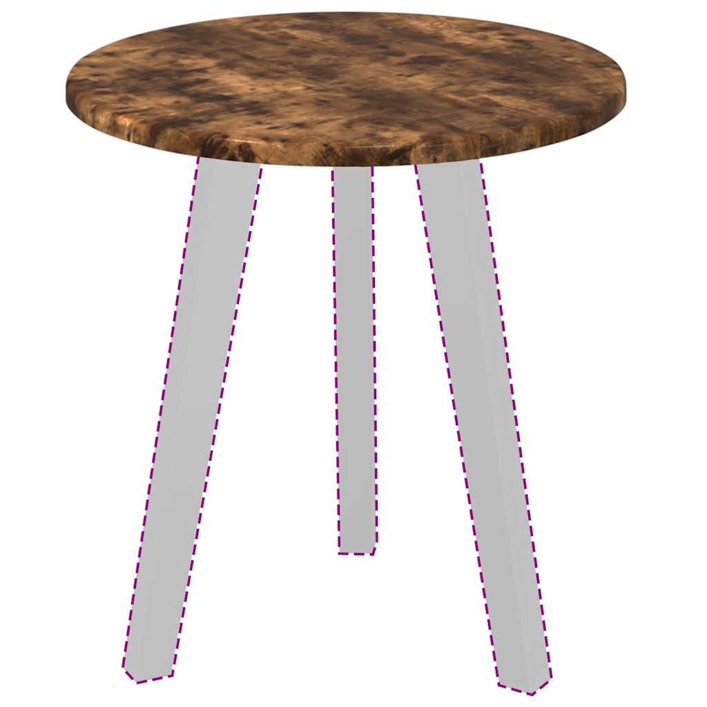 Vidaxl tafelblad ø 40 x 1,5 cm rond bewerkt hout gerookt eiken