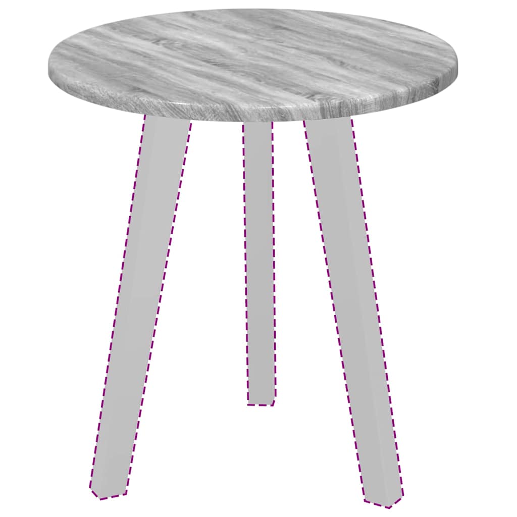 Vidaxl tafelblad ø 40 x 1,5 cm rond bewerkt hout grijs sonoma