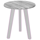 Vidaxl tafelblad ø 40 x 1,5 cm rond bewerkt hout grijs sonoma