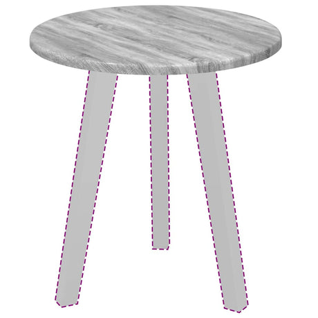 Vidaxl tafelblad ø 40 x 1,5 cm rond bewerkt hout grijs sonoma