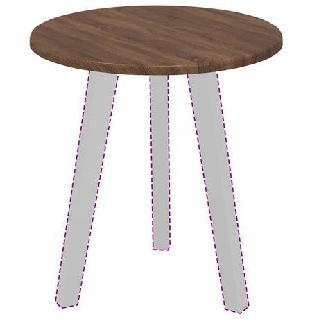 Vidaxl tafelblad ø 40 x 1,5 cm rond bewerkt hout bruin eiken