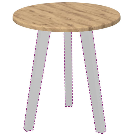 Vidaxl tafelblad ø 40 x 1,5 cm rond bewerkt hout artisanaal eiken