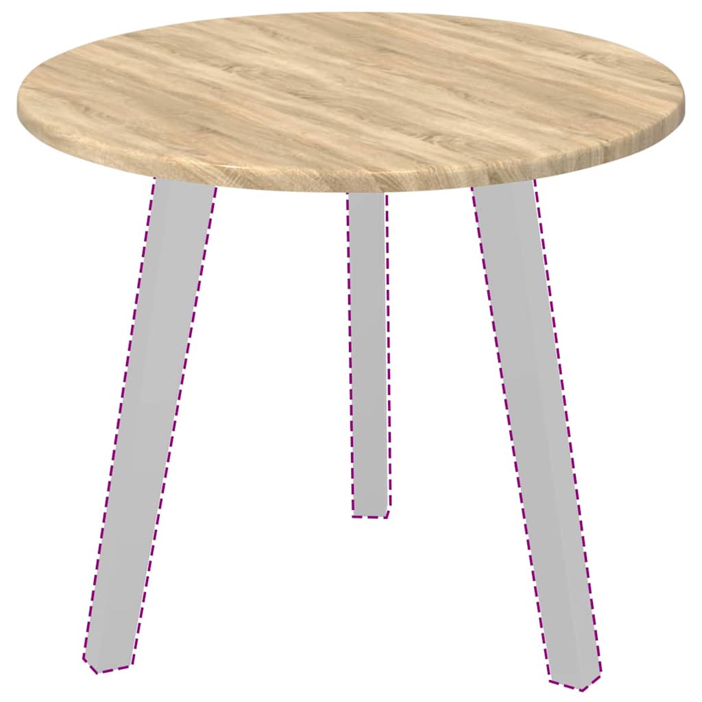Vidaxl tafelblad ø 50 x 1,5 cm rond bewerkt hout sonoma eiken