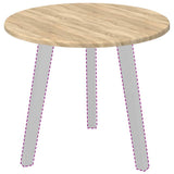 Vidaxl tafelblad ø 50 x 1,5 cm rond bewerkt hout sonoma eiken