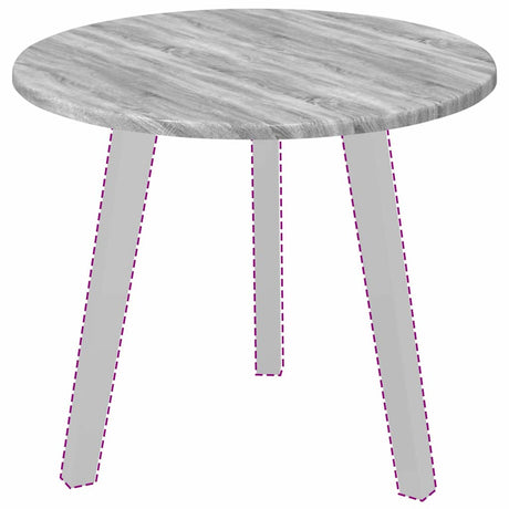 Vidaxl tafelblad ø 50 x 1,5 cm rond bewerkt hout grijs sonoma