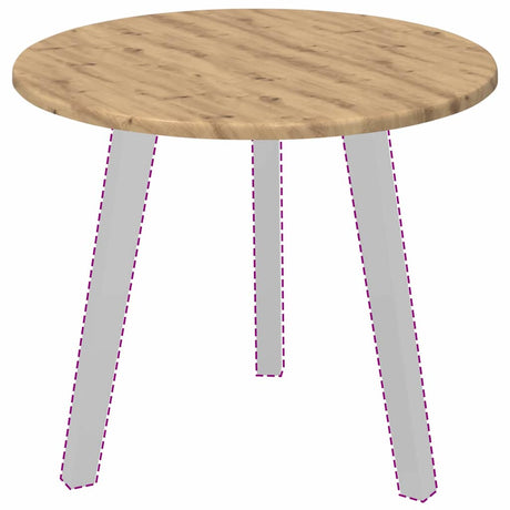 Vidaxl tafelblad ø 50 x 1,5 cm rond bewerkt hout artisanaal eiken