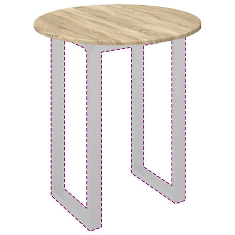 Vidaxl tafelblad ø 60 x 1,5 cm rond bewerkt hout sonoma eiken
