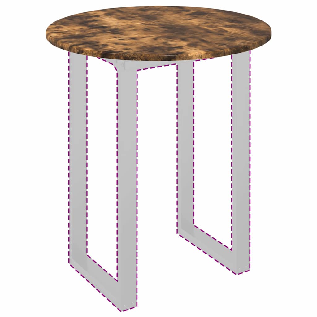 Vidaxl tafelblad ø 60 x 1,5 cm rond bewerkt hout gerookt eiken