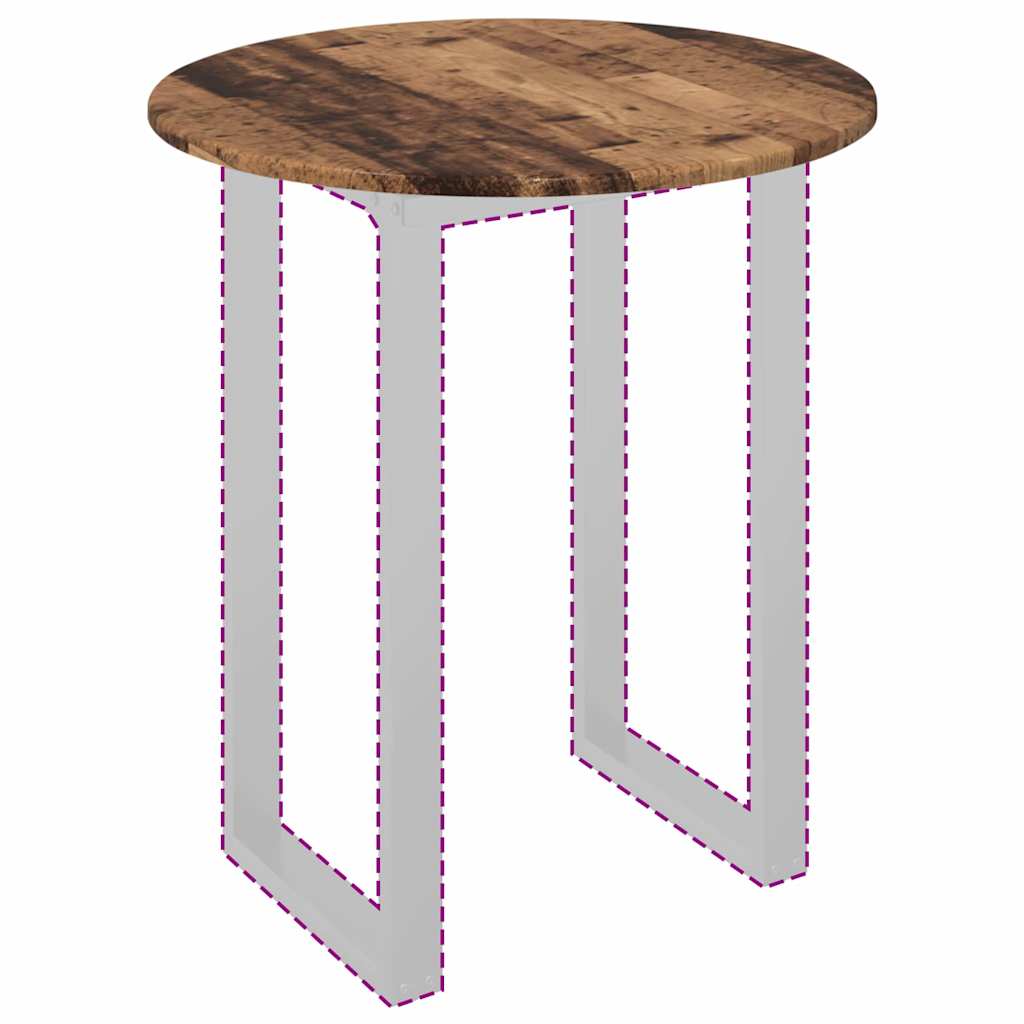 Vidaxl tafelblad ø 60 x 1,5 cm rond bewerkt hout oud hout