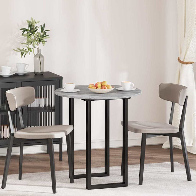Vidaxl tafelblad ø 70 x 1,5 cm rond bewerkt hout grijs sonoma