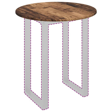 Vidaxl tafelblad ø 70 x 1,5 cm rond bewerkt hout oud hout
