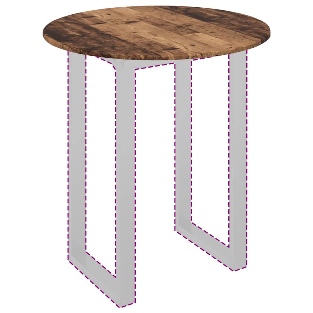 Vidaxl tafelblad ø 80 x 1,5 cm rond bewerkt hout oud hout