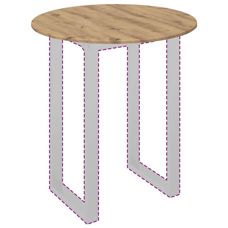 Vidaxl tafelblad ø 80 x 1,5 cm rond bewerkt hout artisanaal eiken