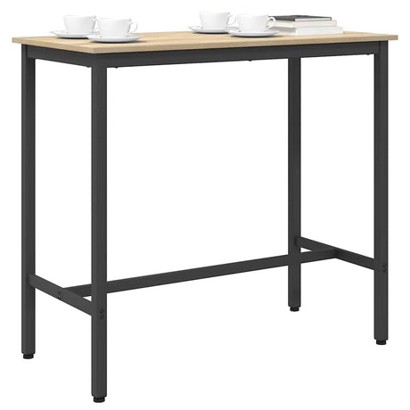Vidaxl tafel sonoma eiken 100 x 50 x 90,5 cm engineered hout en staal
