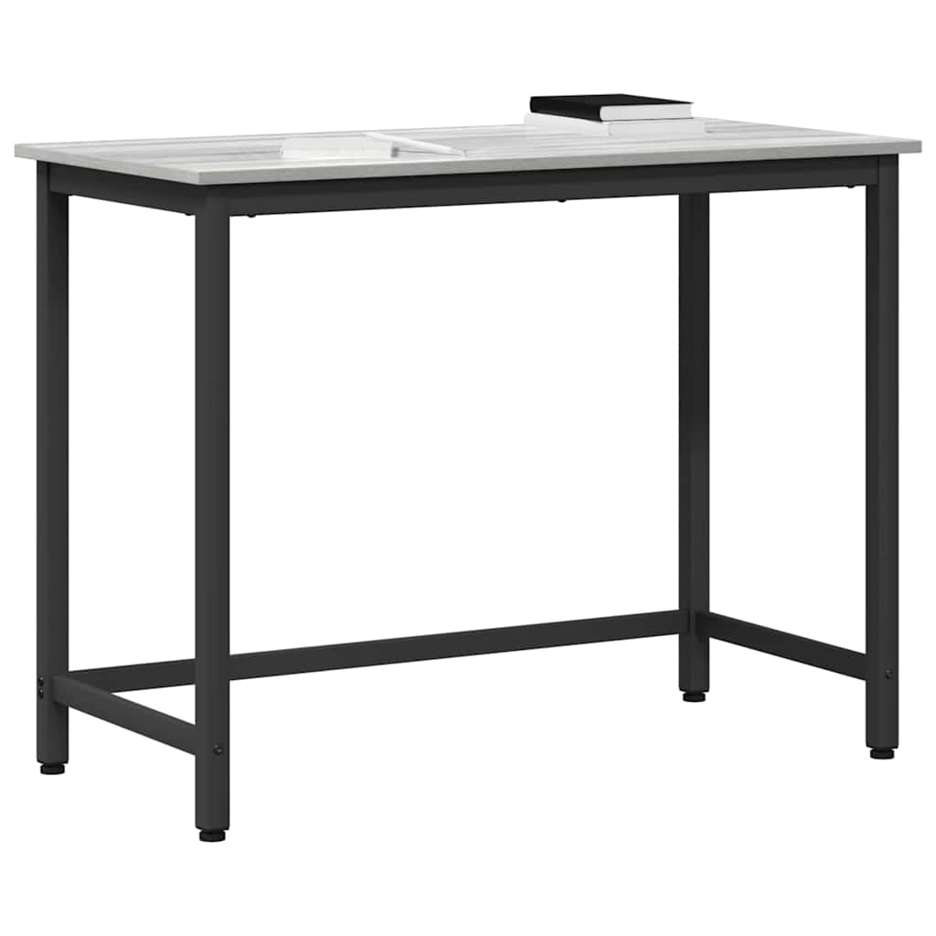 Vidaxl tafel grijs sonoma 80 x 50 x 76,5 cm engineered hout en staal