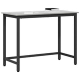 Vidaxl tafel grijs sonoma 80 x 50 x 76,5 cm engineered hout en staal