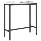 Vidaxl tafel wit 100 x 40 x 101 cm engineered hout en staal