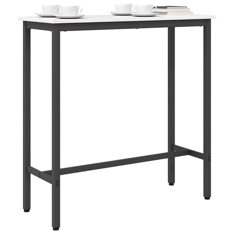 Vidaxl tafel wit 100 x 40 x 101 cm engineered hout en staal