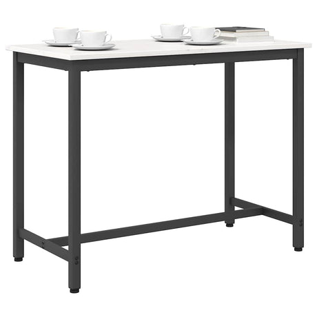 Vidaxl tafel wit 100 x 50 x 77 cm engineered hout en staal