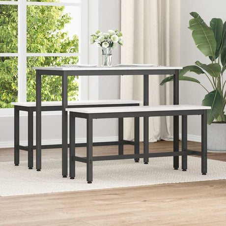 Vidaxl eetbank 100 x 32,5 x 49 cm 2 st massief grenenhout wit