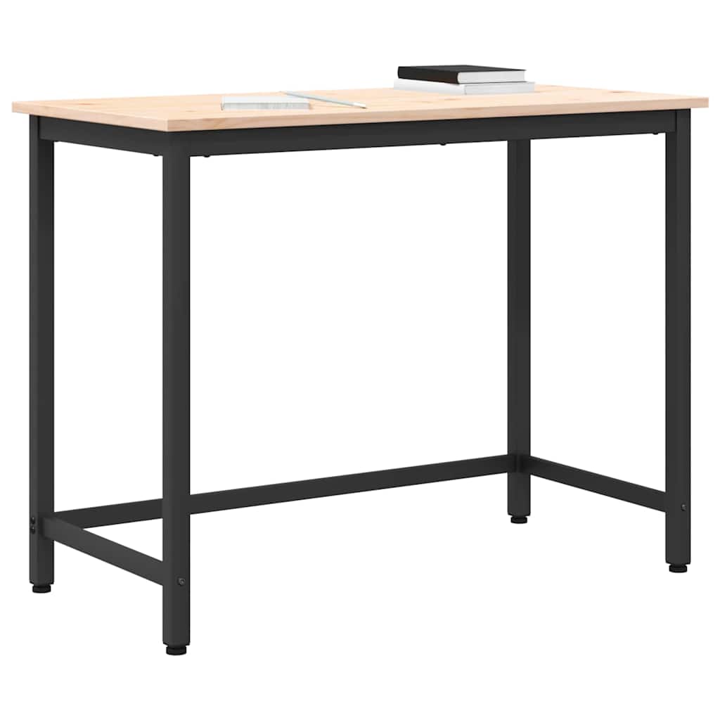 Vidaxl tafel naturel 100 x 50 x 77 cm engineered hout en staal
